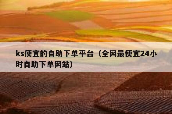 ks便宜的自助下单平台(全网最便宜24小时自助下单网站) 第1张 ks便宜的自助下单平台(全网最便宜24小时自助下单网站) 第1张