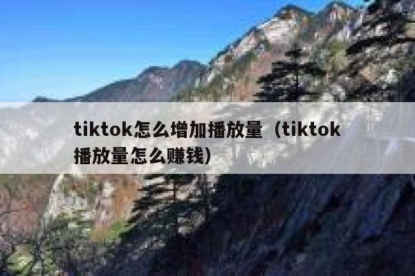 tiktok怎么增加播放量（tiktok播放量怎么赚钱） 第1张