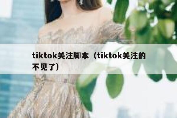 tiktok关注脚本（tiktok关注的不见了） 第1张