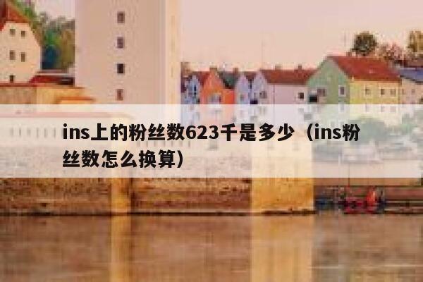 ins上的粉丝数623千是多少（ins粉丝数怎么换算） 第1张