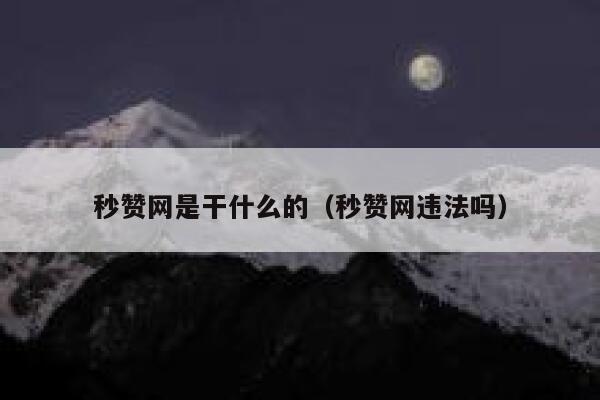 秒赞网是干什么的（秒赞网违法吗） 第1张