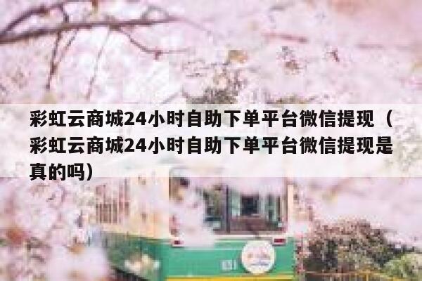 彩虹云商城24小时自助下单平台微信提现（彩虹云商城24小时自助下单平台微信提现是真的吗） 第1张