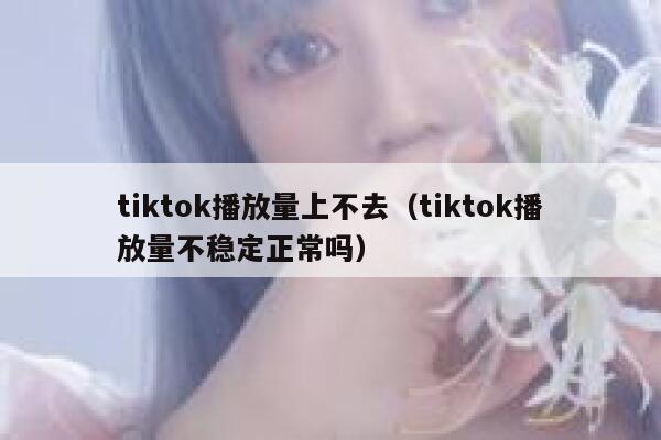 tiktok播放量上不去（tiktok播放量不稳定正常吗） 第1张