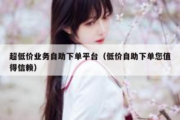 超低价业务自助下单平台（低价自助下单您值得信赖） 第1张