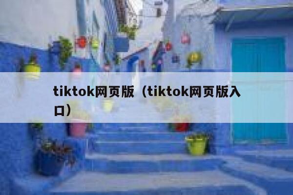 tiktok网页版（tiktok网页版入口） 第1张