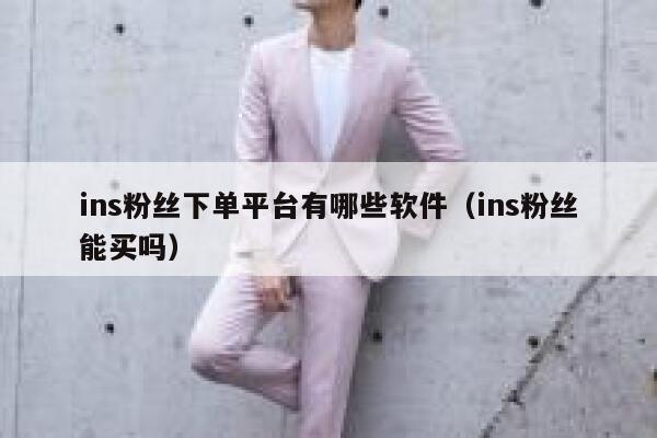 ins粉丝下单平台有哪些软件（ins粉丝能买吗） 第1张