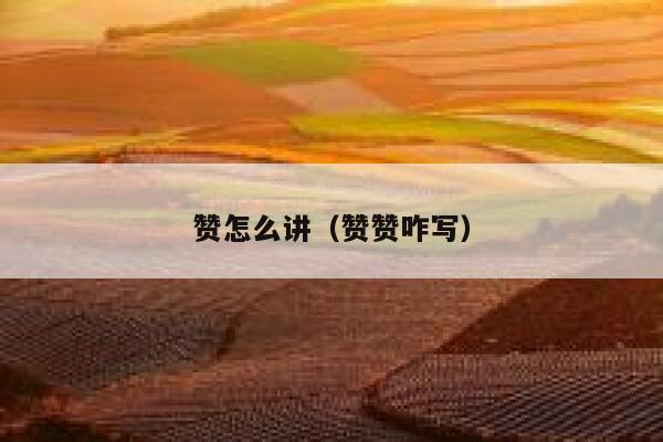 赞怎么讲（赞赞咋写） 第1张