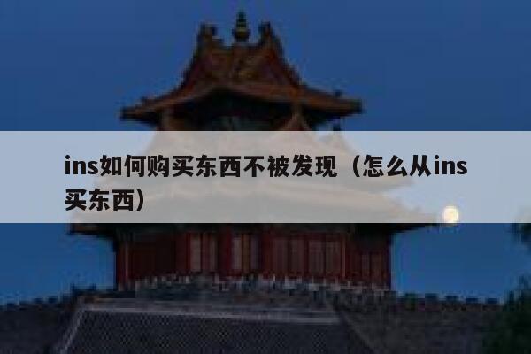 ins如何购买东西不被发现（怎么从ins买东西） 第1张
