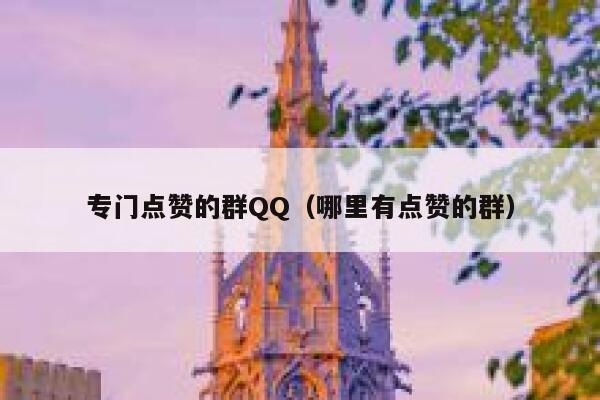 专门点赞的群QQ（哪里有点赞的群） 第1张