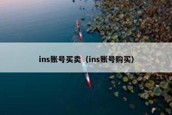 ins账号买卖（ins账号购买） 第1张