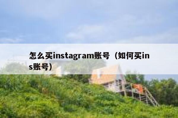 怎么买instagram账号（如何买ins账号） 第1张
