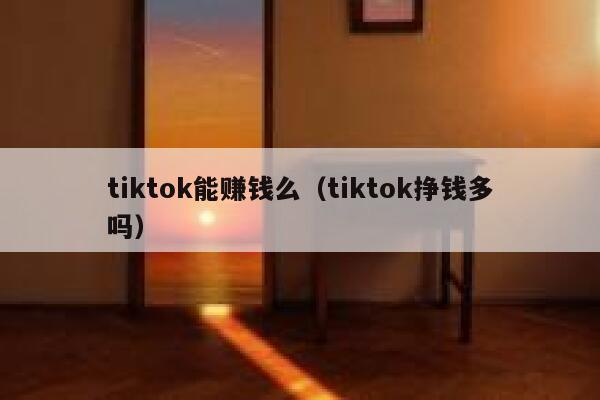 tiktok能赚钱么（tiktok挣钱多吗） 第1张