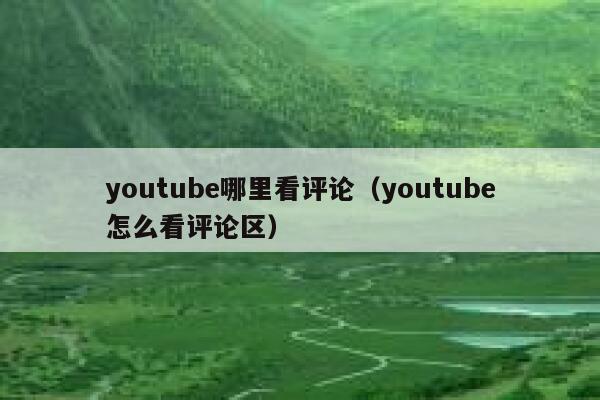 youtube哪里看评论（youtube怎么看评论区） 第1张