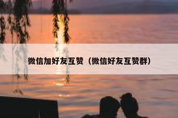 微信加好友互赞（微信好友互赞群） 第1张