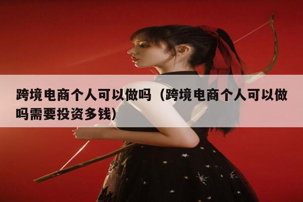跨境电商个人可以做吗（跨境电商个人可以做吗需要投资多钱） 第1张