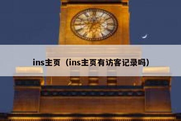 ins主页（ins主页有访客记录吗） 第1张