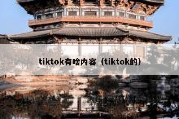 tiktok有啥内容（tiktok的） 第1张