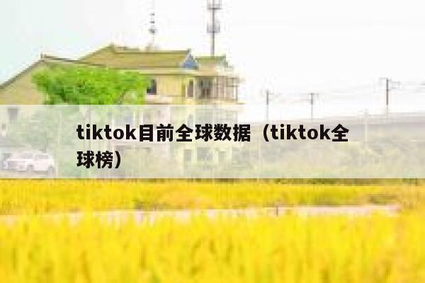 tiktok目前全球数据（tiktok全球榜） 第1张