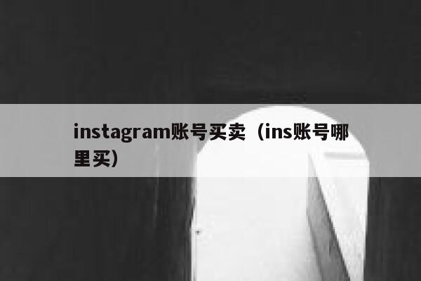 instagram账号买卖（ins账号哪里买） 第1张