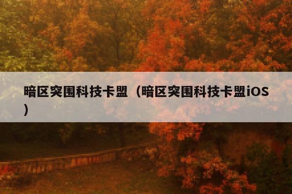 暗区突围科技卡盟（暗区突围科技卡盟iOS） 第1张