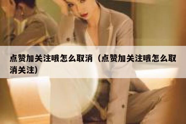 点赞加关注哦怎么取消（点赞加关注哦怎么取消关注） 第1张