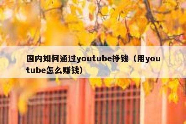 国内如何通过youtube挣钱（用youtube怎么赚钱） 第1张