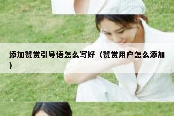 添加赞赏引导语怎么写好（赞赏用户怎么添加） 第1张