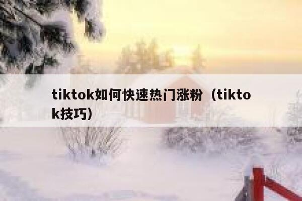 tiktok如何快速热门涨粉（tiktok技巧） 第1张