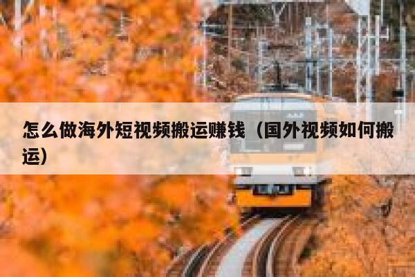 怎么做海外短视频搬运赚钱（国外视频如何搬运） 第1张