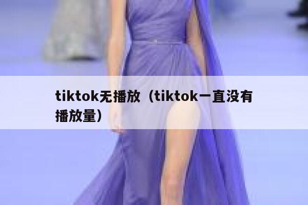 tiktok无播放（tiktok一直没有播放量） 第1张