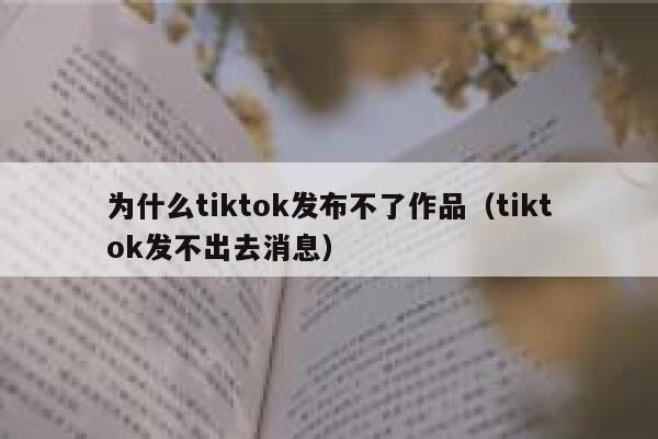 为什么tiktok发布不了作品（tiktok发不出去消息） 第1张