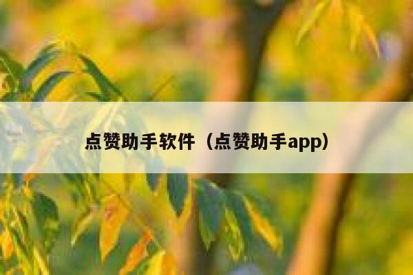 点赞助手软件（点赞助手app） 第1张