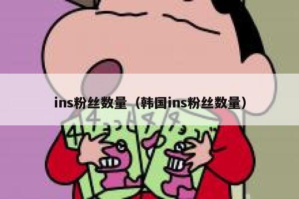 ins粉丝数量（韩国ins粉丝数量） 第1张