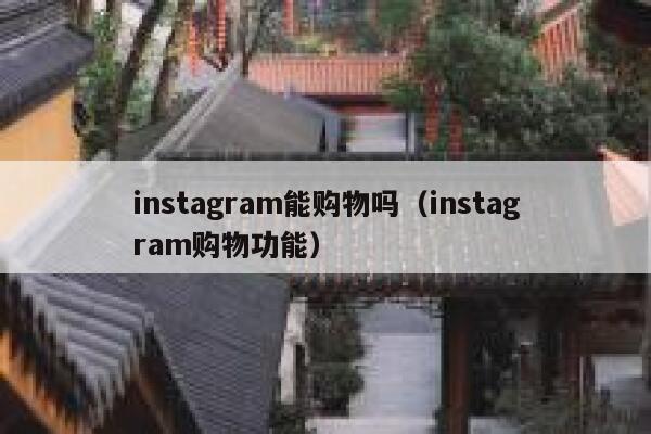 instagram能购物吗（instagram购物功能） 第1张