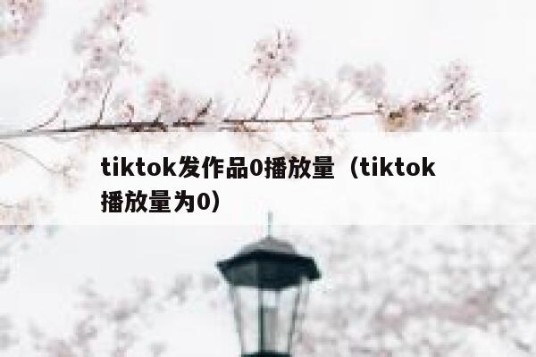 tiktok发作品0播放量（tiktok播放量为0） 第1张