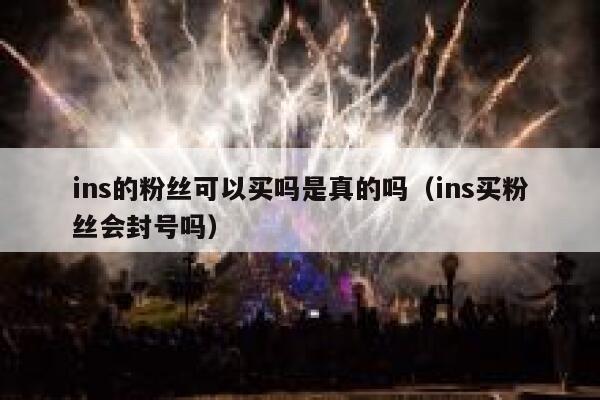 ins的粉丝可以买吗是真的吗（ins买粉丝会封号吗） 第1张