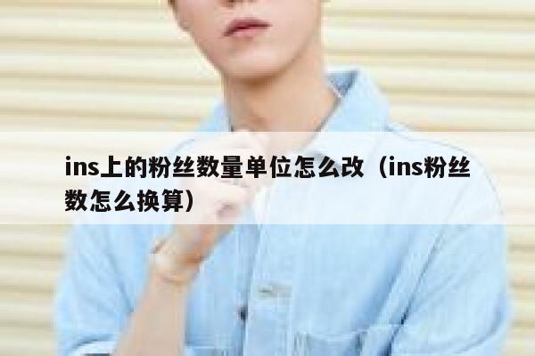 ins上的粉丝数量单位怎么改（ins粉丝数怎么换算） 第1张