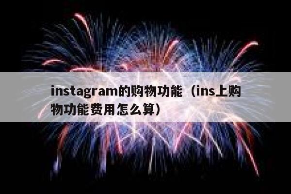 instagram的购物功能（ins上购物功能费用怎么算） 第1张