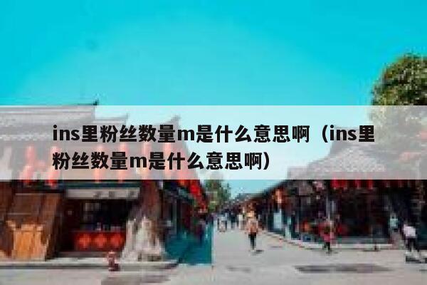 ins里粉丝数量m是什么意思啊（ins里粉丝数量m是什么意思啊） 第1张