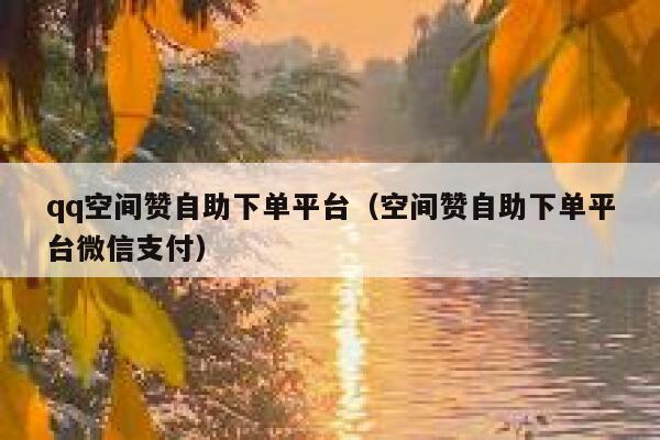 qq空间赞自助下单平台（空间赞自助下单平台微信支付） 第1张