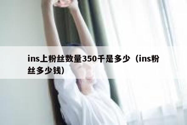 ins上粉丝数量350千是多少（ins粉丝多少钱） 第1张