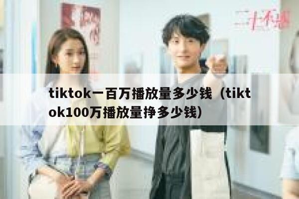 tiktok一百万播放量多少钱（tiktok100万播放量挣多少钱） 第1张
