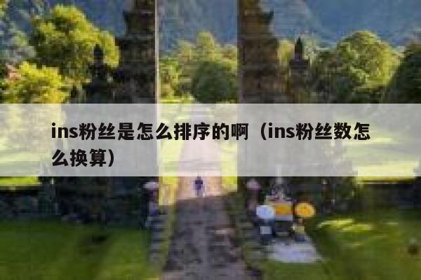 ins粉丝是怎么排序的啊（ins粉丝数怎么换算） 第1张
