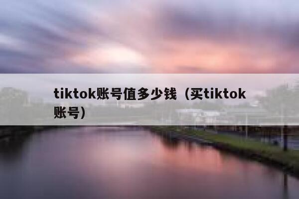 tiktok账号值多少钱（买tiktok账号） 第1张