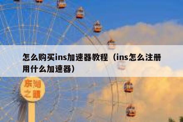 怎么购买ins加速器教程（ins怎么注册用什么加速器） 第1张