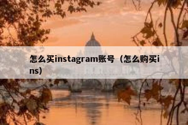 怎么买instagram账号（怎么购买ins） 第1张