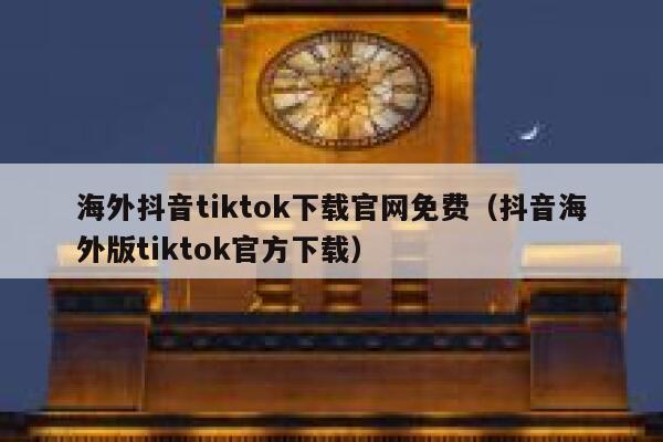 海外抖音tiktok下载官网免费（抖音海外版tiktok官方下载） 第1张