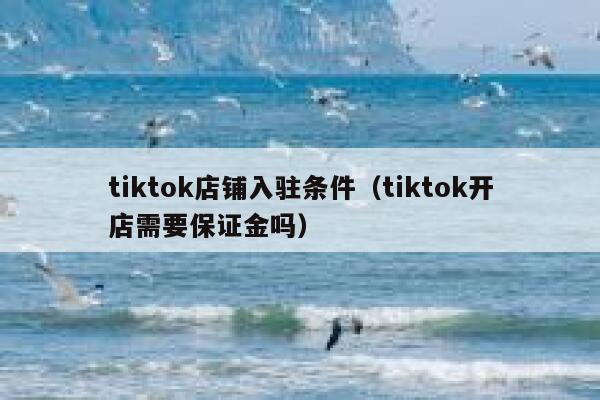 tiktok店铺入驻条件（tiktok开店需要保证金吗） 第1张