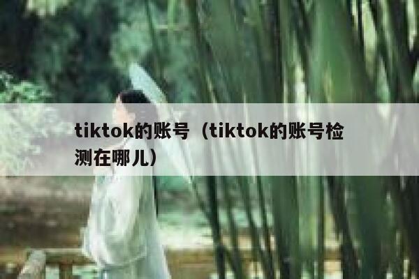 tiktok的账号（tiktok的账号检测在哪儿） 第1张