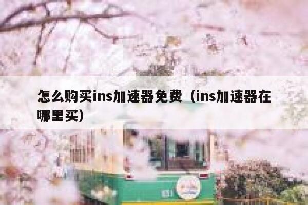 怎么购买ins加速器免费（ins加速器在哪里买） 第1张